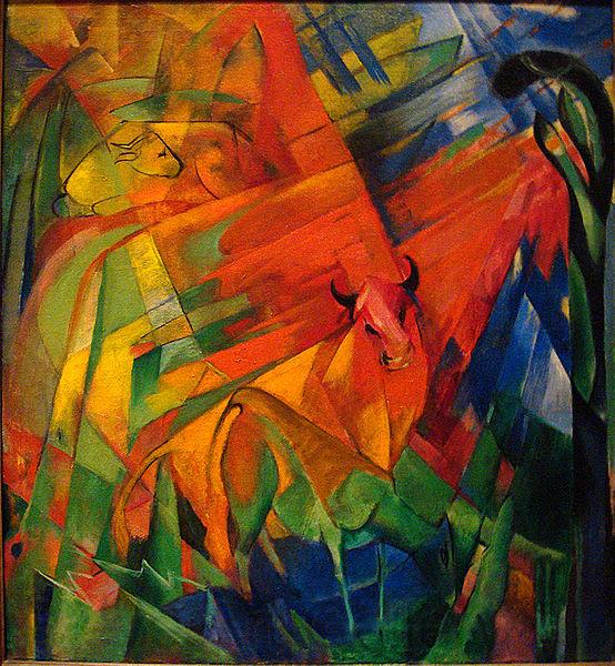 Franz Marc Animals in a Landscape